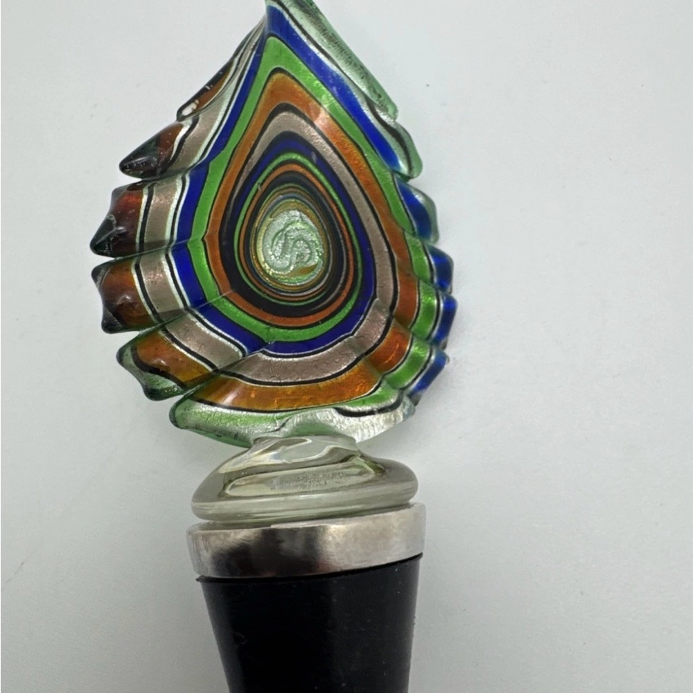 Multicolor Glass Art Wine Stopper